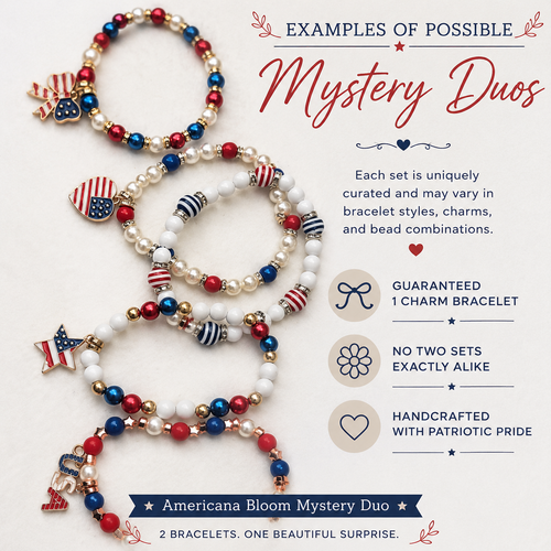 Americana Bloom Mystery Duo Bracelet Set