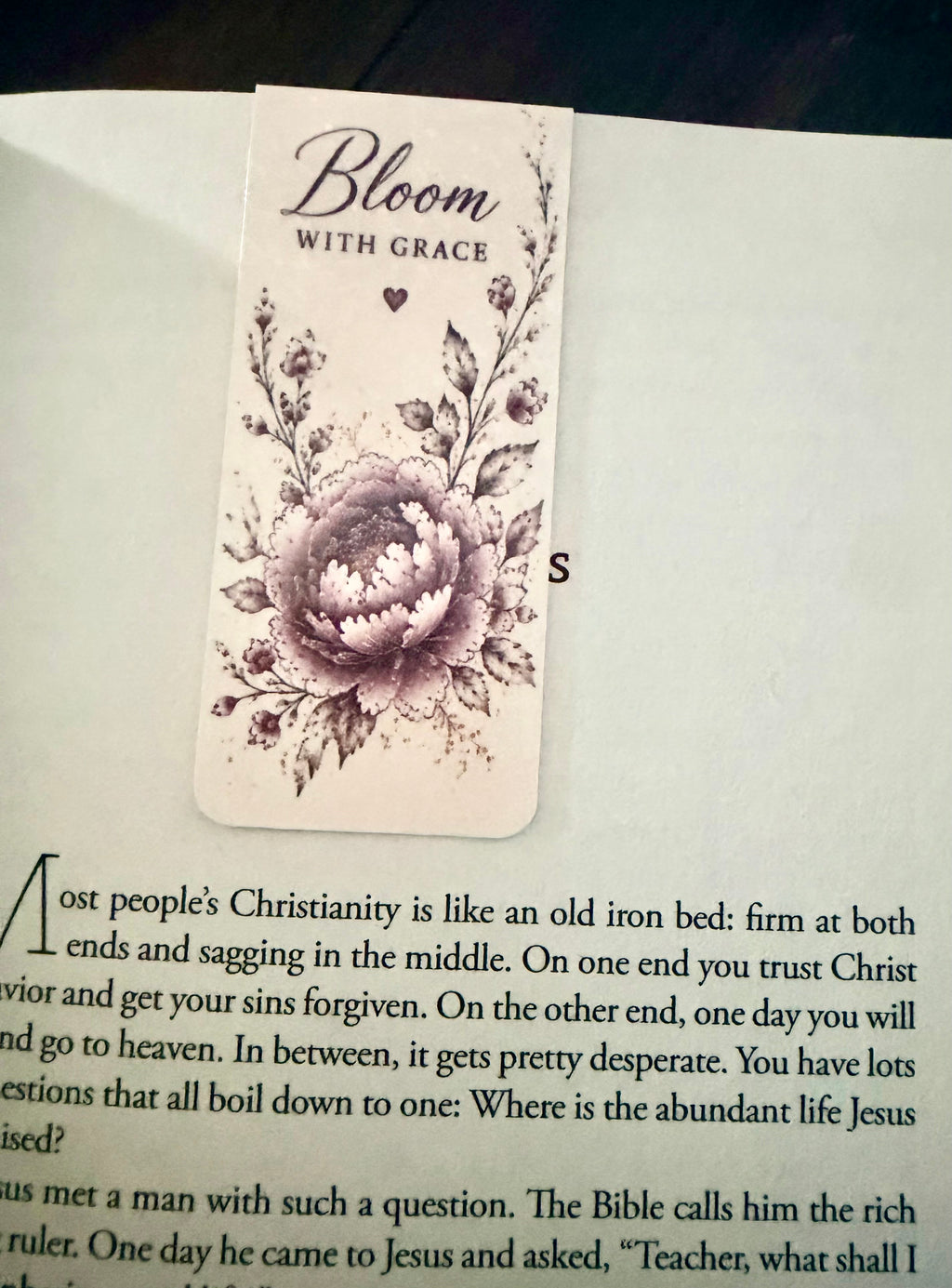 Bloom With Grace Magnetic Bookmark