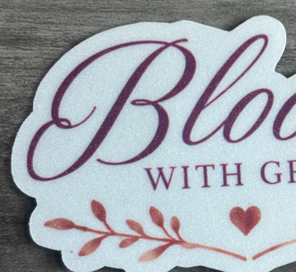 Bloom with Grace Sticker Pack | Premium Glitter Sensory Vinyl Stickers