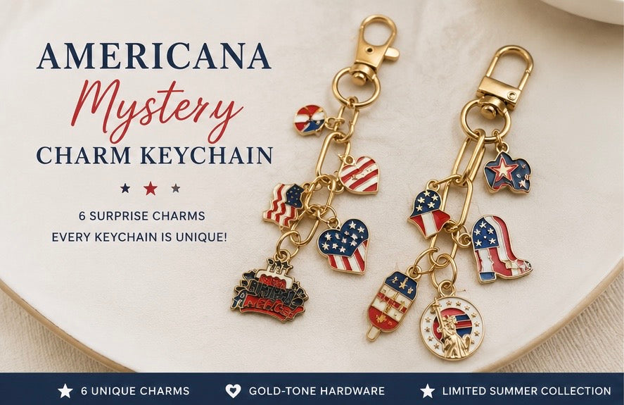 Americana Mystery Charm Keychain | Limited Summer Collection