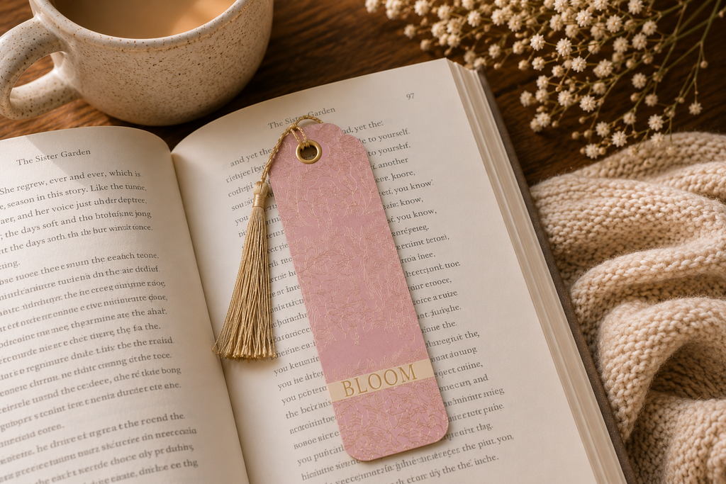 Blush Floral Bookmark Set of 3 | Tassel Bookmarks | Book Lover Gift | Feminine Aesthetic Stationery