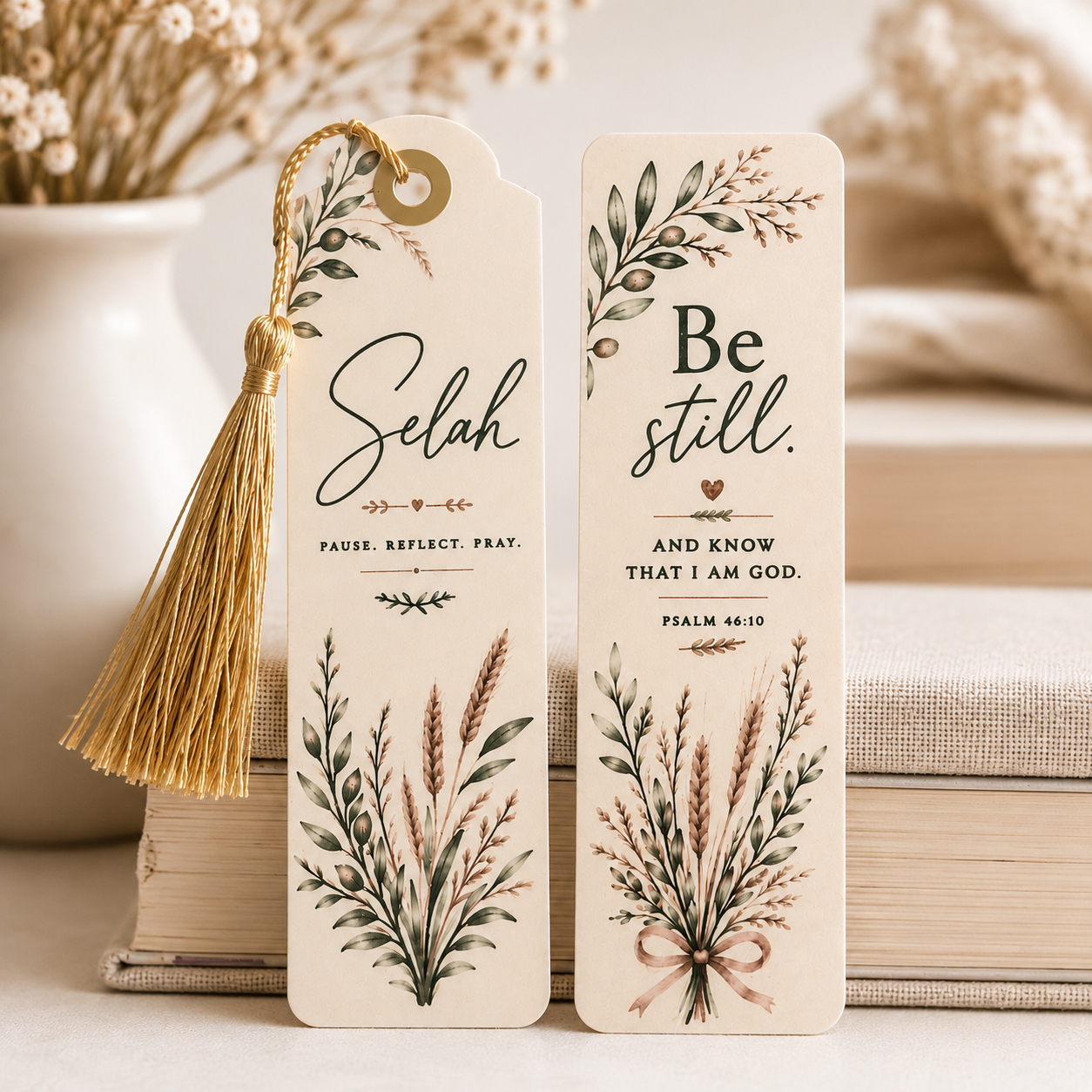 Selah Bookmark Collection | Faith-Inspired Laminated Bookmarks
