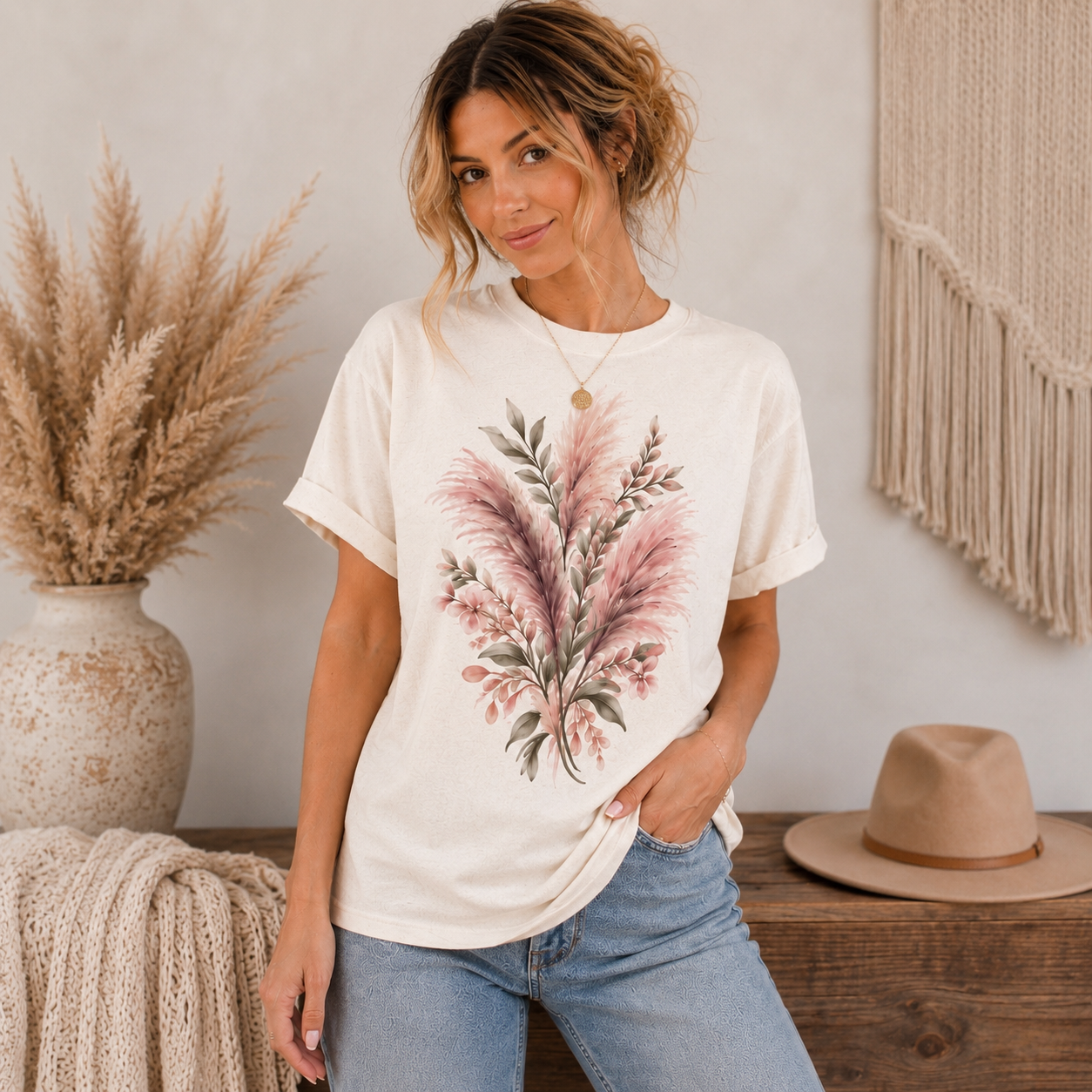 Blush Prairie Tee | Within the Prairie Floral Tee