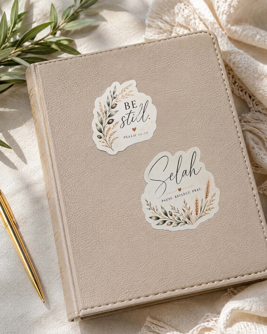 Selah Affirmation Sensory Glitter Sticker Set | Set of 6