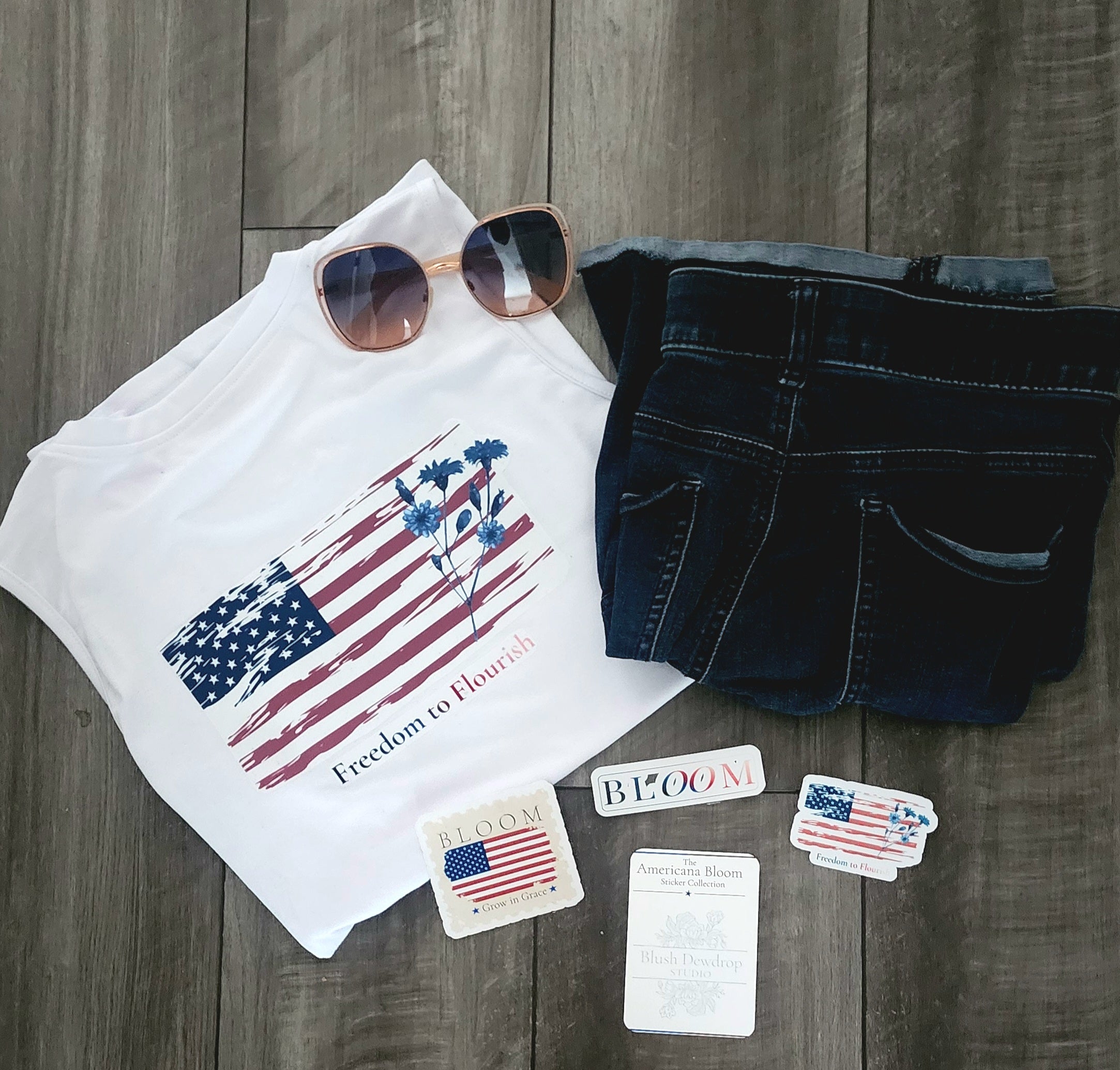 Americana Bloom Limited Drop Tank + Sticker Bundle | Summer Exclusive 🇺🇸🌸