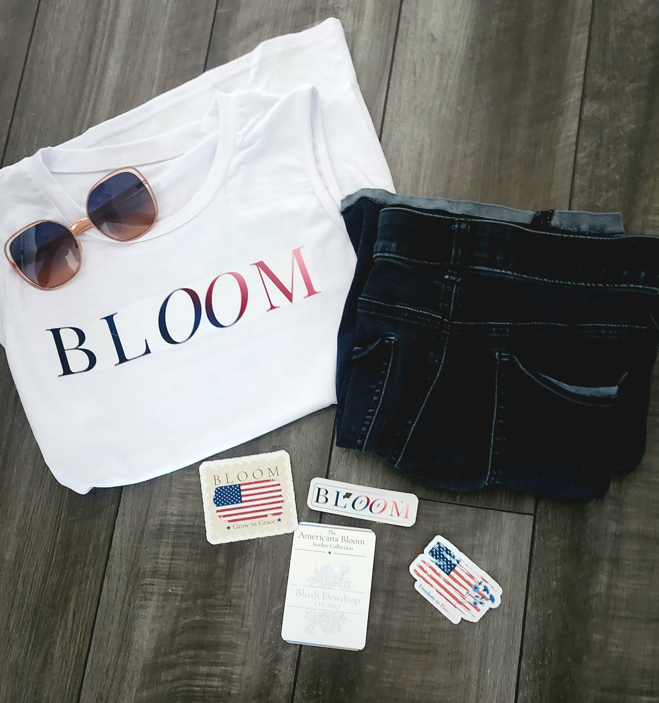 Americana Bloom Limited Drop Tank + Sticker Bundle | Summer Exclusive 🇺🇸🌸
